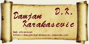 Damjan Karakašević vizit kartica